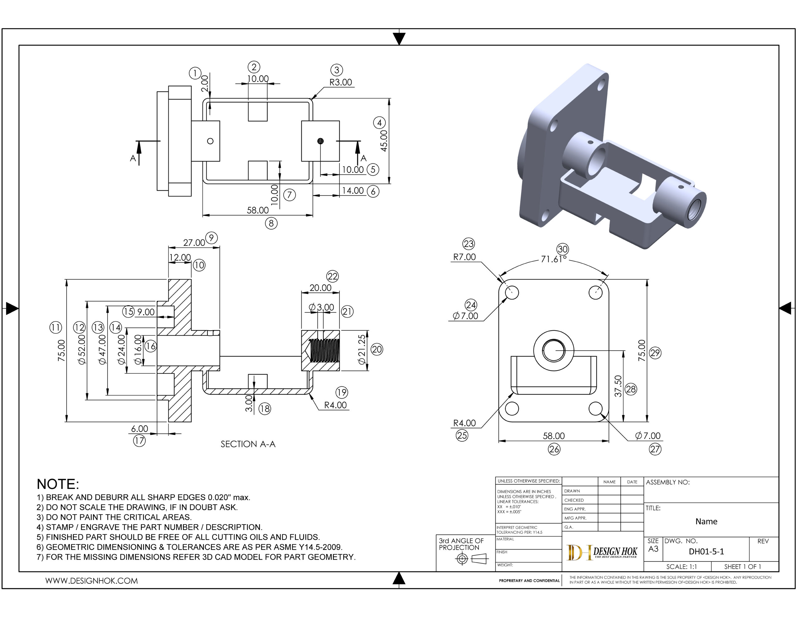 2D Detailed Drawings for Design