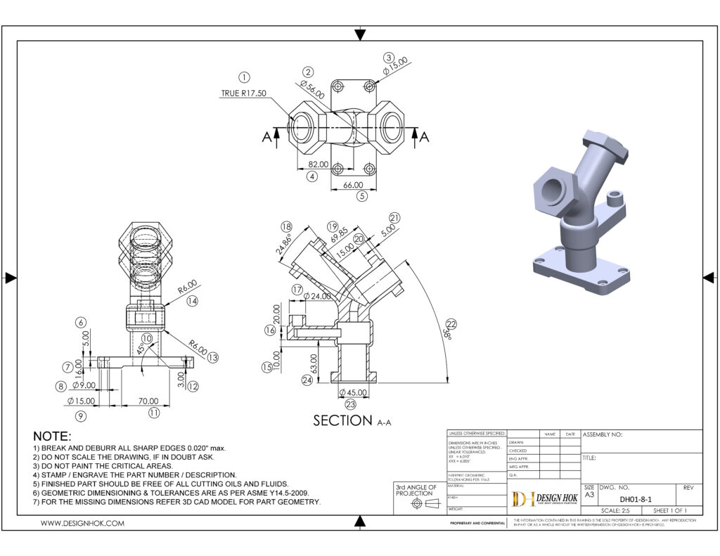 2D Detailed Drawings for Design