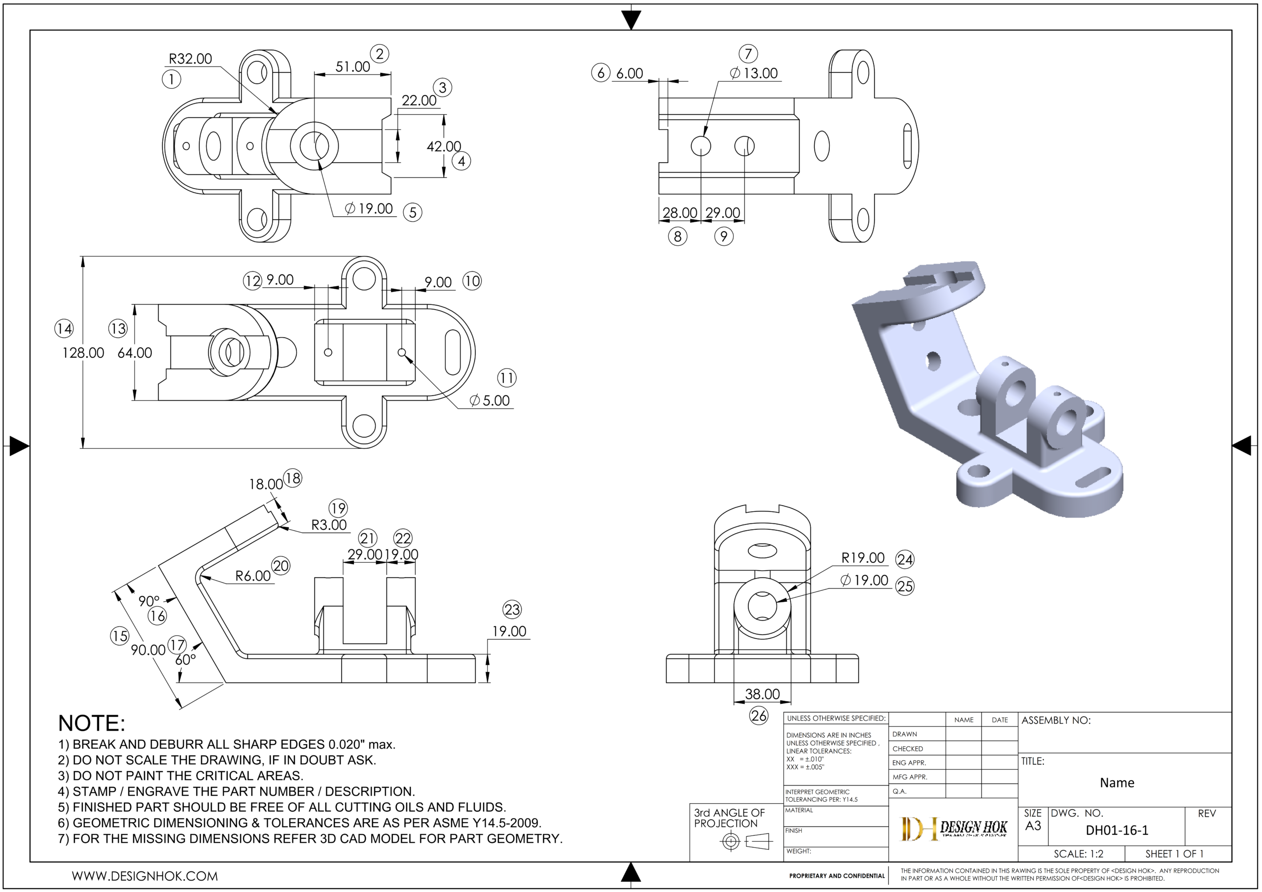 2D detailed drawings in design